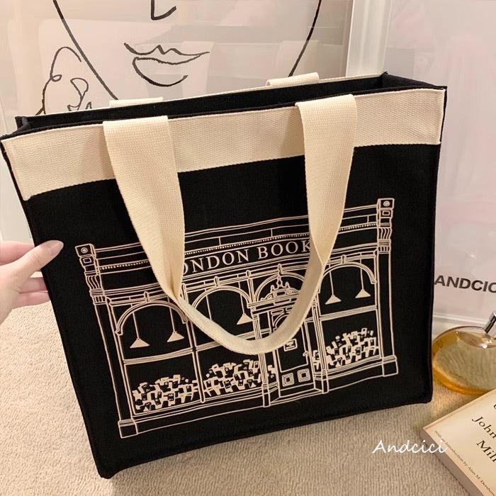 London Books Marylebone Book Store Tote Bag with Zip - Andcici