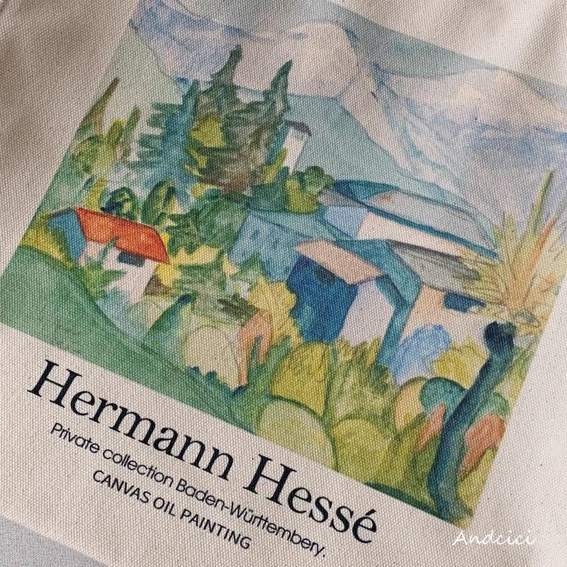 Herman Hesse Tessin-Gebirge, 1927 Shoulder Canvas Tote Bag with Zip - Andcici