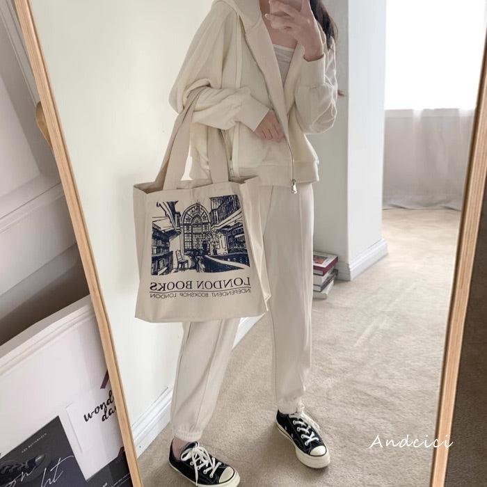 London Books Marylebone Book Store Tote Bag with Zip - Andcici