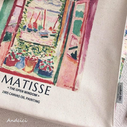 Henri Matisse The Open Window, Collioure, 1905 Shoulder Canvas Tote Bag with Zip - Andcici