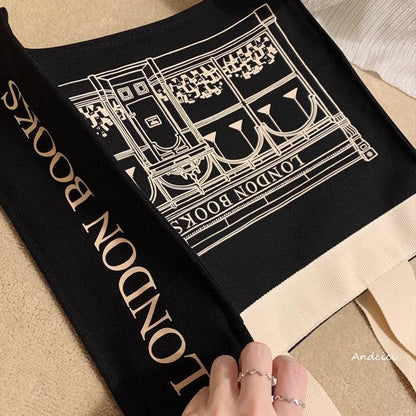 London Books Marylebone Book Store Tote Bag with Zip - Andcici