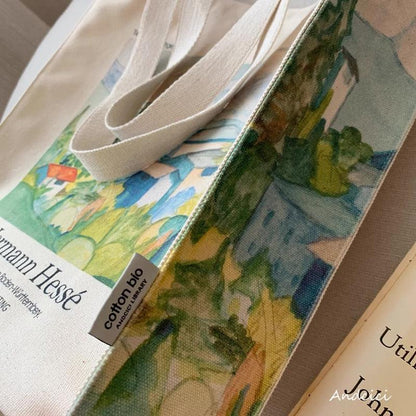 Herman Hesse Tessin-Gebirge, 1927 Shoulder Canvas Tote Bag with Zip - Andcici