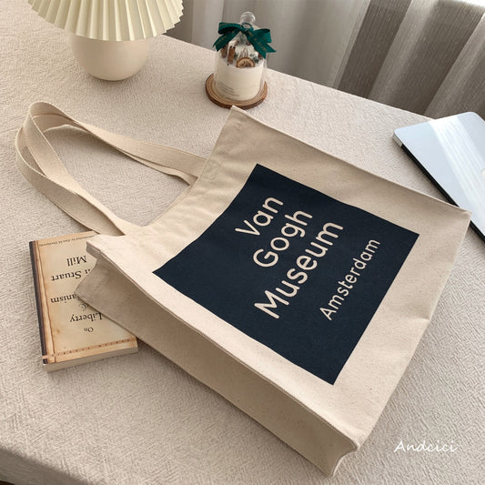 Van Gogh Museum, Amsterdam Canvas Tote Bag with Zip