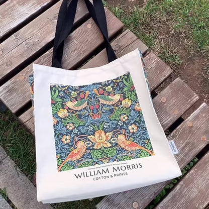 William Morris Strawberry Thief, 1883 Canvas Tote Bag with Zip